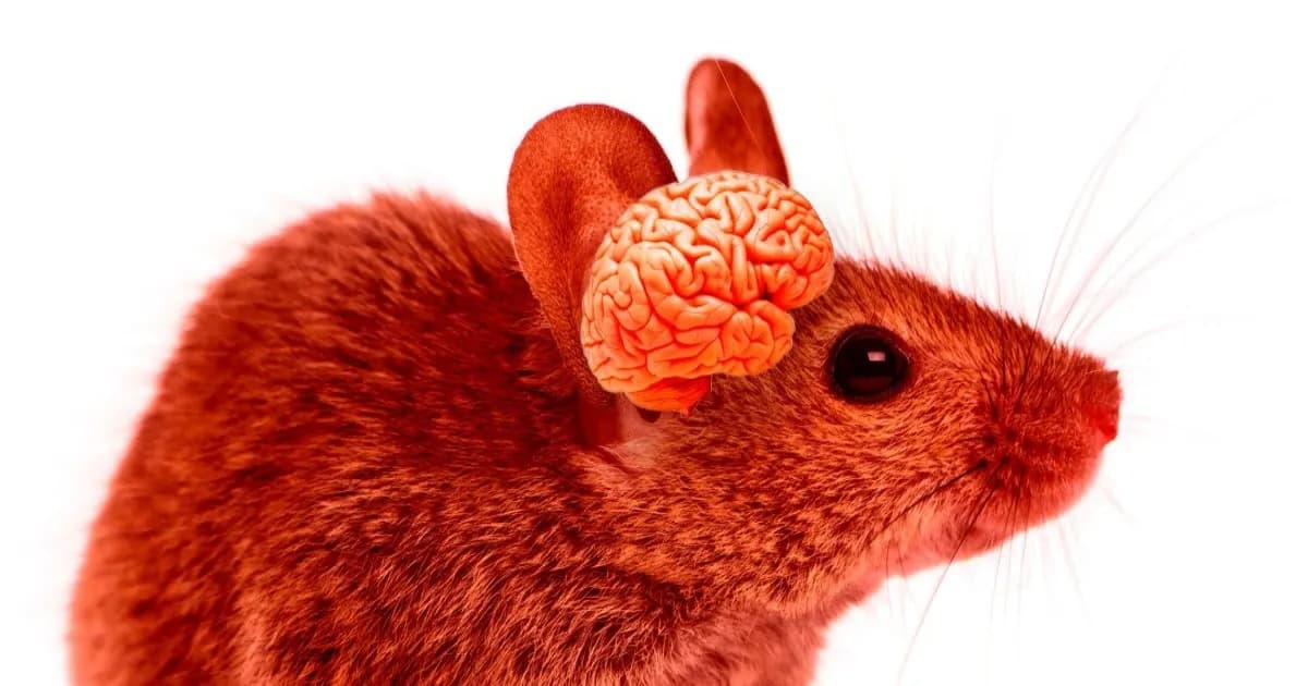 Ilustrasi foto tikus dengan otak manusia yang dikembangkan ilmuwan Stanford.