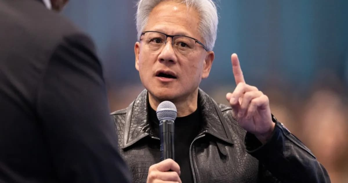 Ilustrasi perdebatan AI safety antara CEO Anthropic Dario Amodei dan CEO Nvidia Jensen Huang
