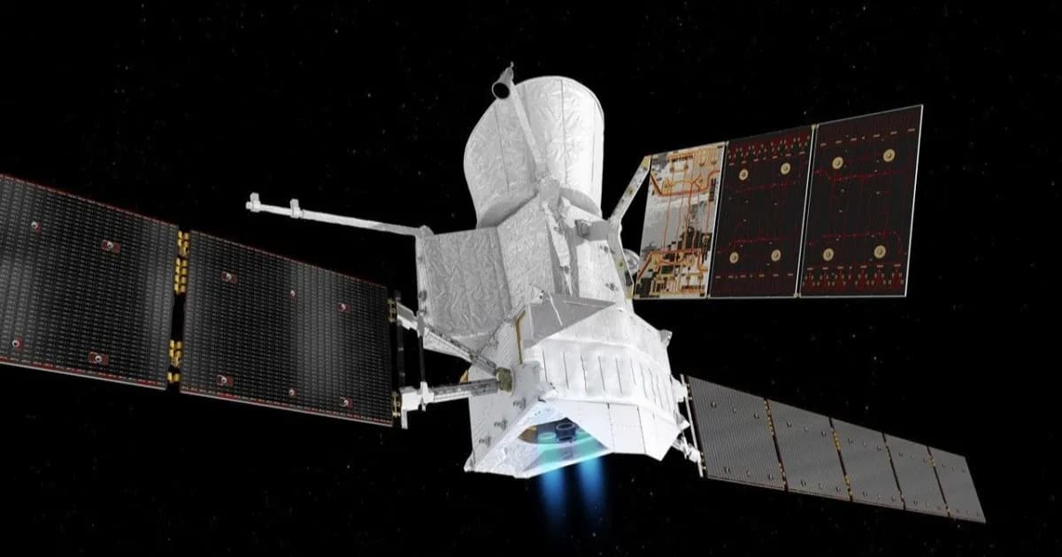 Ilustrasi wahana BepiColombo milik ESA dan JAXA saat mendekati planet Merkurius