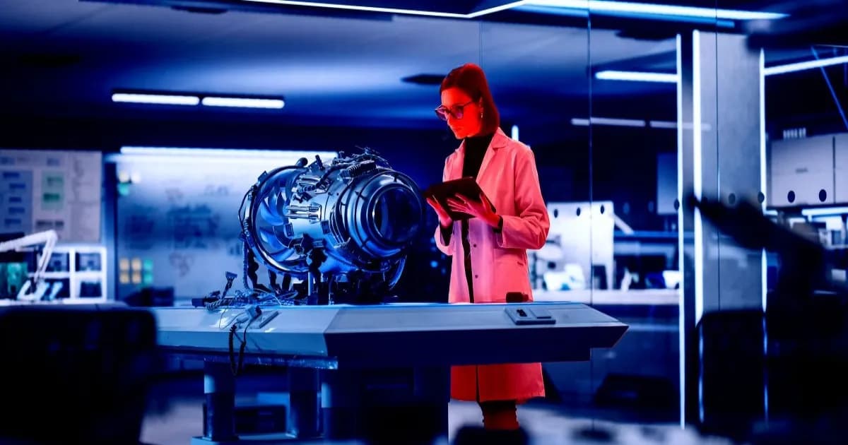 Ilustrasi seorang aerospace engineer yang dikaitkan dengan byline fiktif di situs Space Daily.