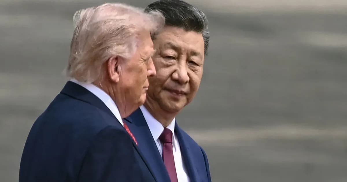 Presiden AS Donald Trump dan Presiden China Xi Jinping dalam pertemuan bilateral di Washington