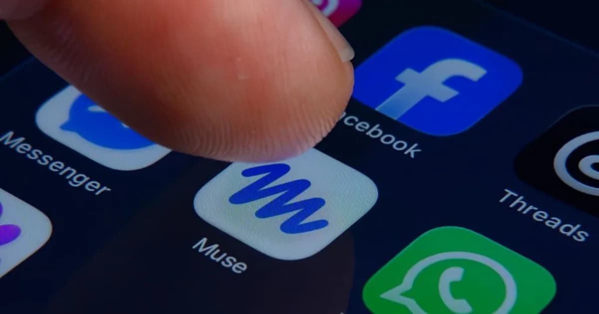 Grafik data unduhan aplikasi AI Meta Muse yang melampaui ChatGPT pada 12 hari pertama peluncuran