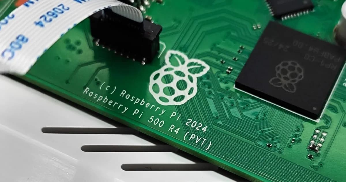 Ilustrasi perangkat Raspberry Pi yang RAM-nya terkunci pada ukuran asli oleh firmware