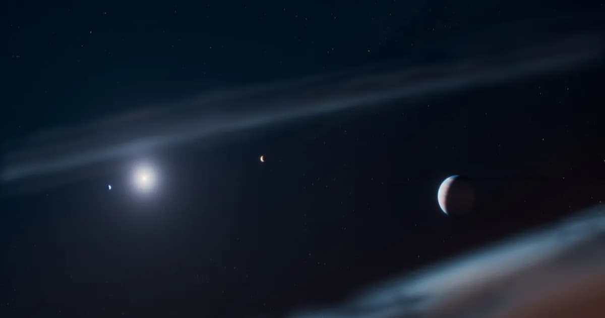 Ilustrasi planet gas raksasa Beta Pictoris b yang memancarkan sinyal radio ke luar angkasa
