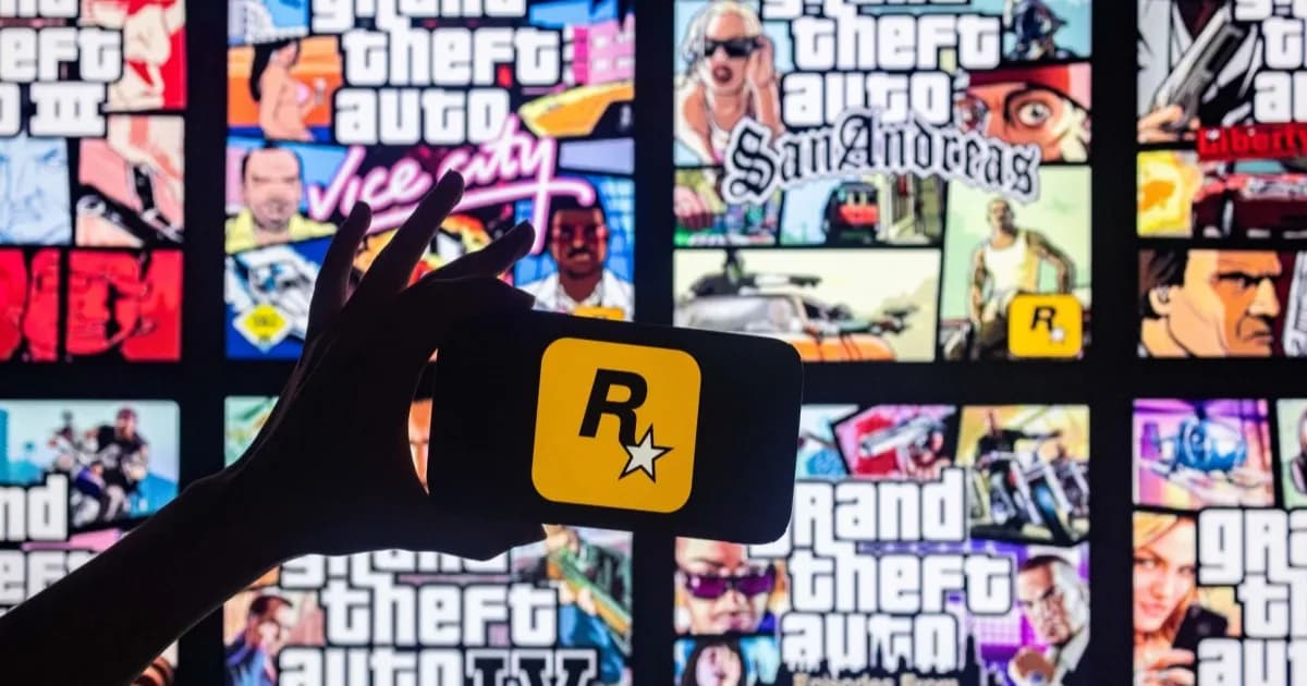 Logo Rockstar Games sebagai pengembang franchise Grand Theft Auto