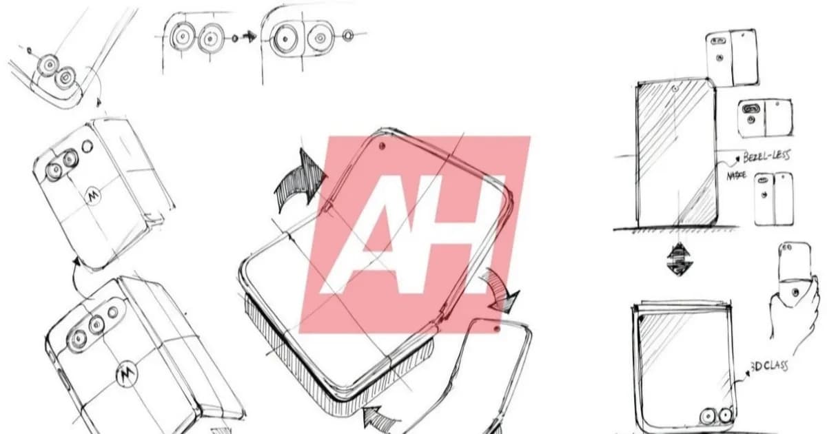 Sketsa desain wide foldable pertama dari Motorola yang akan segera diluncurkan