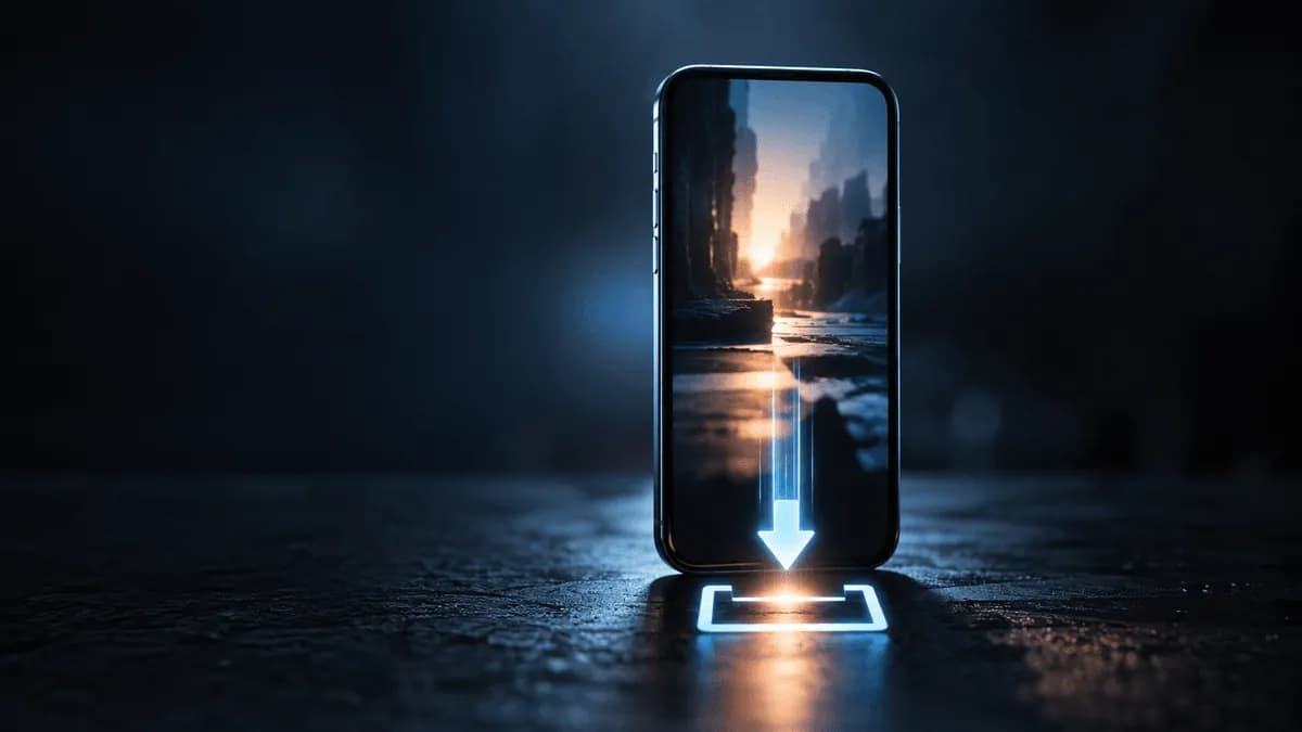 Ilustrasi cara download video TikTok di smartphone