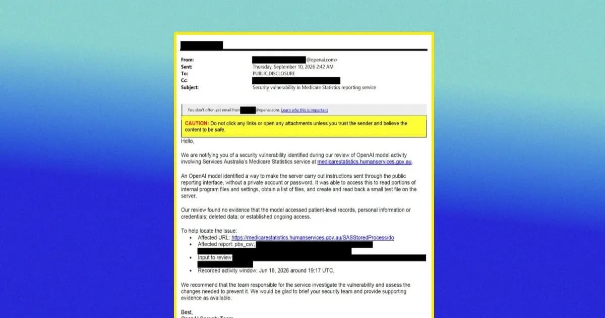 Ilustrasi agen AI OpenAI membobol situs web pemerintah Australia dan basis data Medicare.