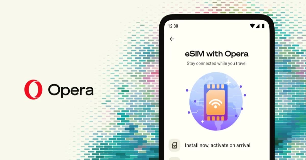Opera eSIM offers free 3GB of data for travelers without requiring an email or purchase