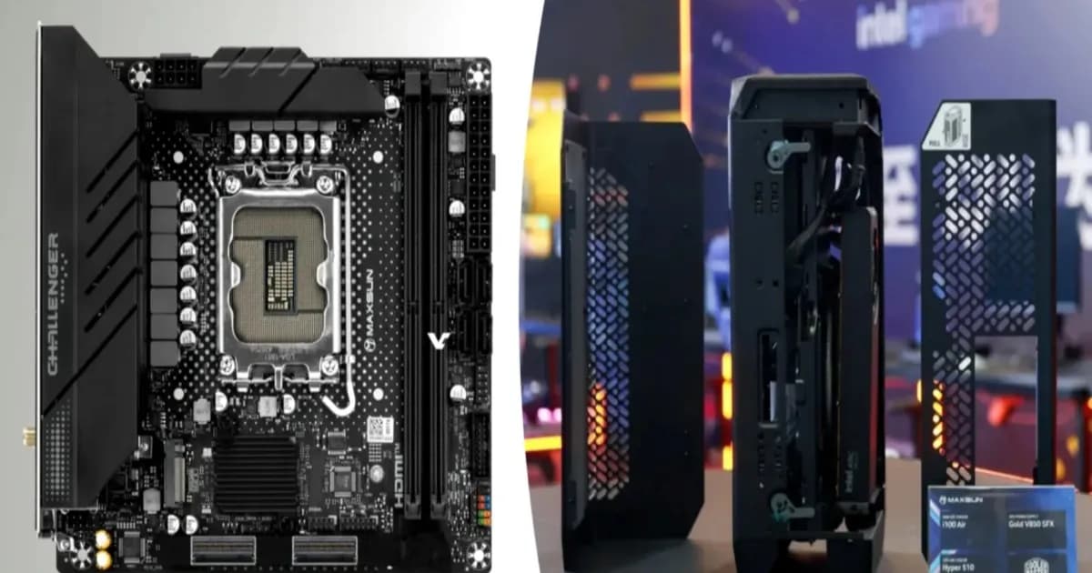 Maxsun Z890 Mini-ITX workstation dengan konektor MCIO memisahkan GPU dari motherboard