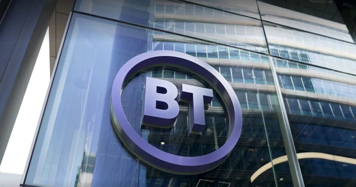 Logo BT sebagai penanda akuisisi TalkTalk oleh BT Group