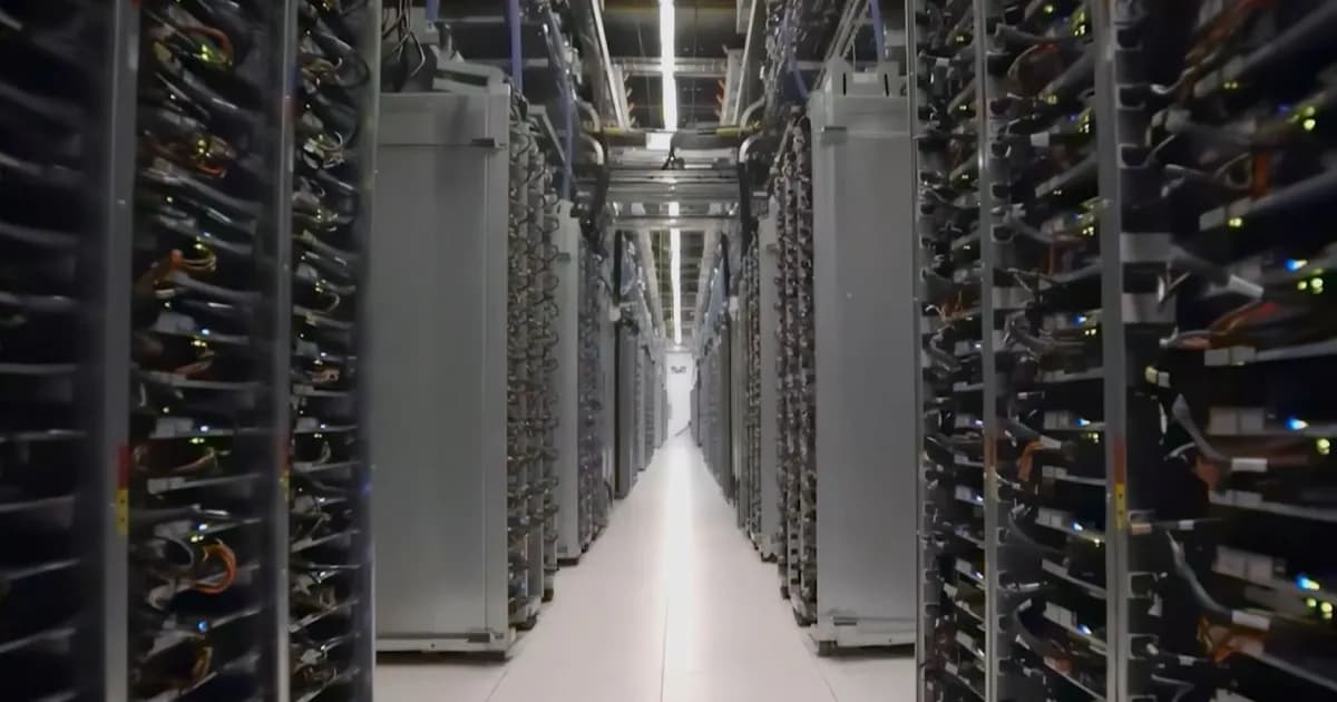 Ilustrasi pembangunan data center Google di Finlandia di tengah kawasan hutan