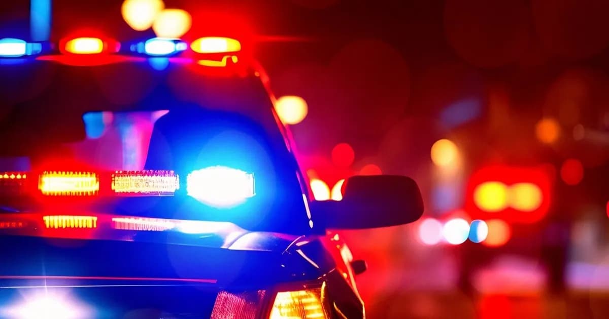 Mobil polisi dengan lampu menyala sebagai ilustrasi laporan Anthropic terhadap pengguna Claude di Florida.
