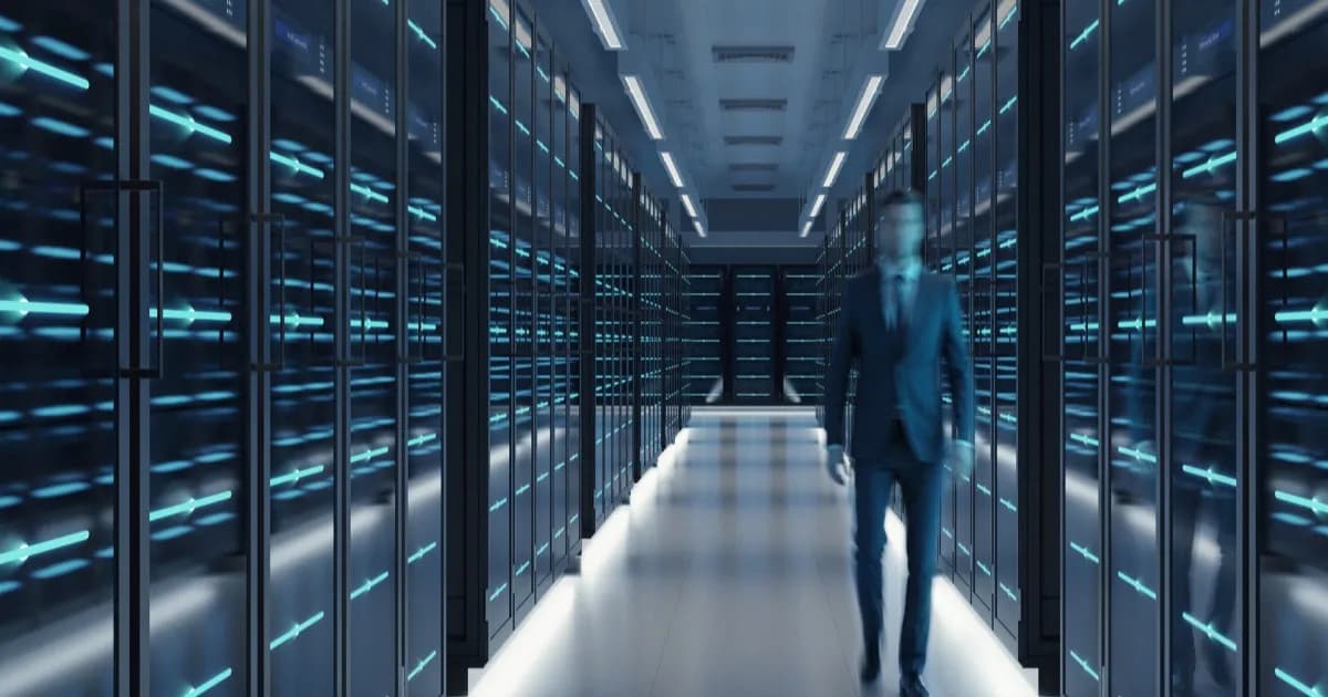 Ilustrasi data center Crusoe di Jayton, Texas, dengan investasi miliaran dolar