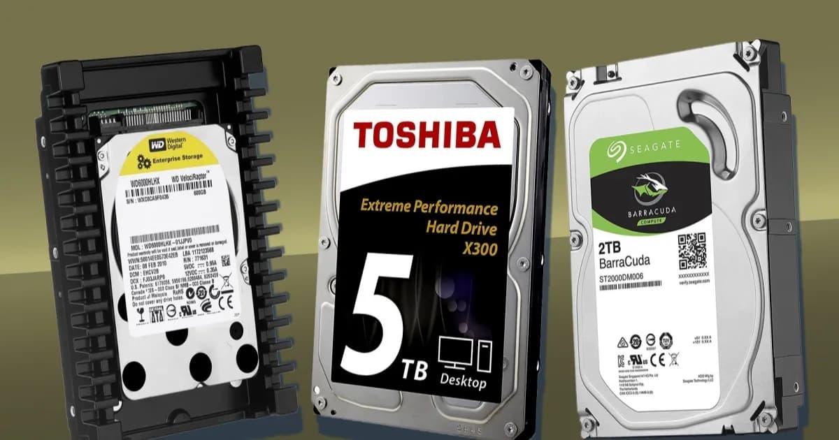 Ilustrasi hard disk drive untuk penyimpanan data center AI milik Toshiba