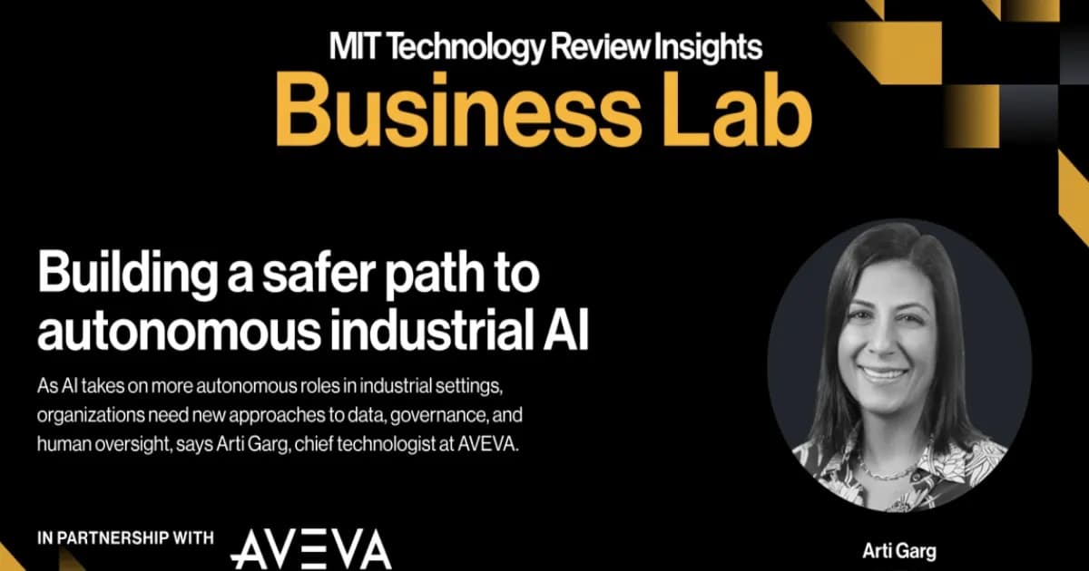 Arti Garg, Chief Technologist AVEVA, dalam wawancara Business Lab MIT Technology Review membahas AI industri