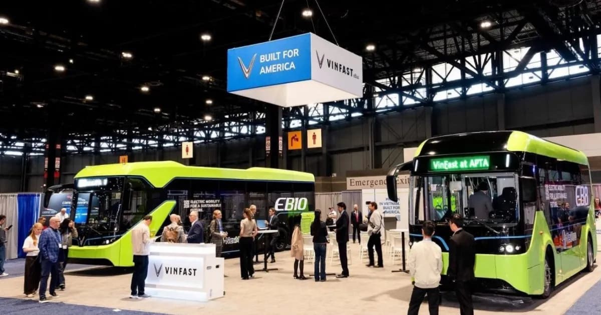 Bus listrik VinFast yang direncanakan beroperasi di jalanan Amerika Serikat