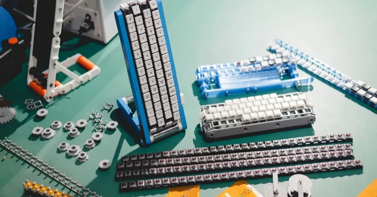 Google Gboard Conveyor Belt Version dengan 116 tombol pada empat sabuk berputar