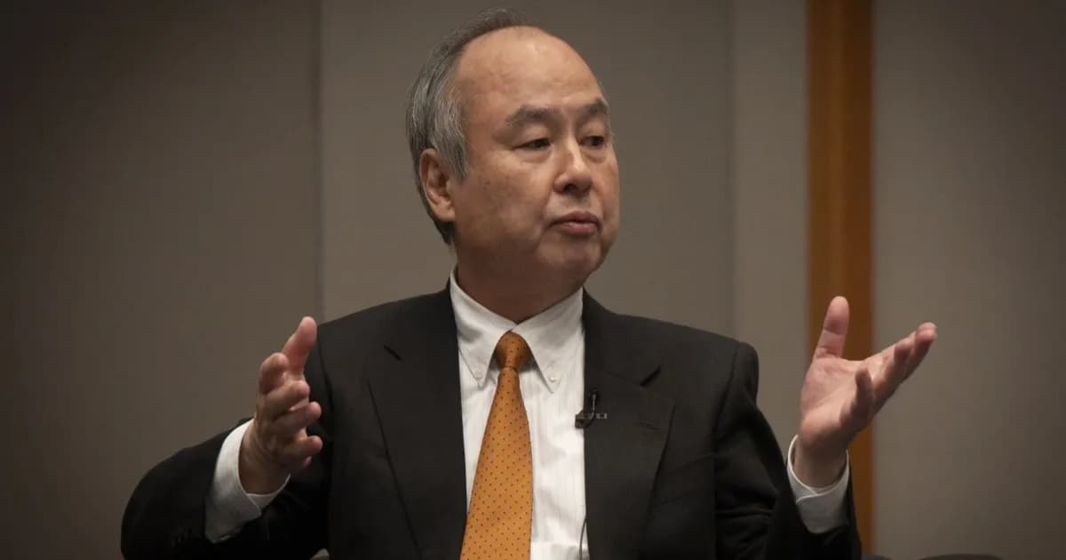 Masayoshi Son, founder SoftBank, saat menghadiri acara teknologi internasional