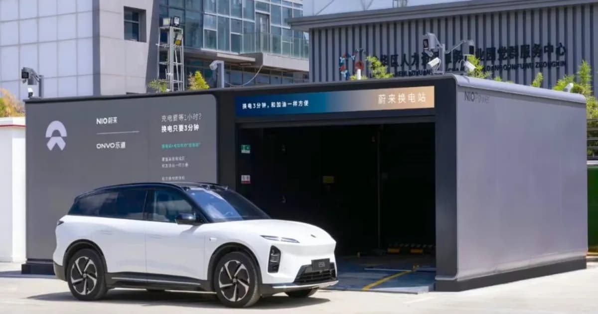 Stasiun battery swap Nio melayani penukaran baterai selama periode libur National Day China