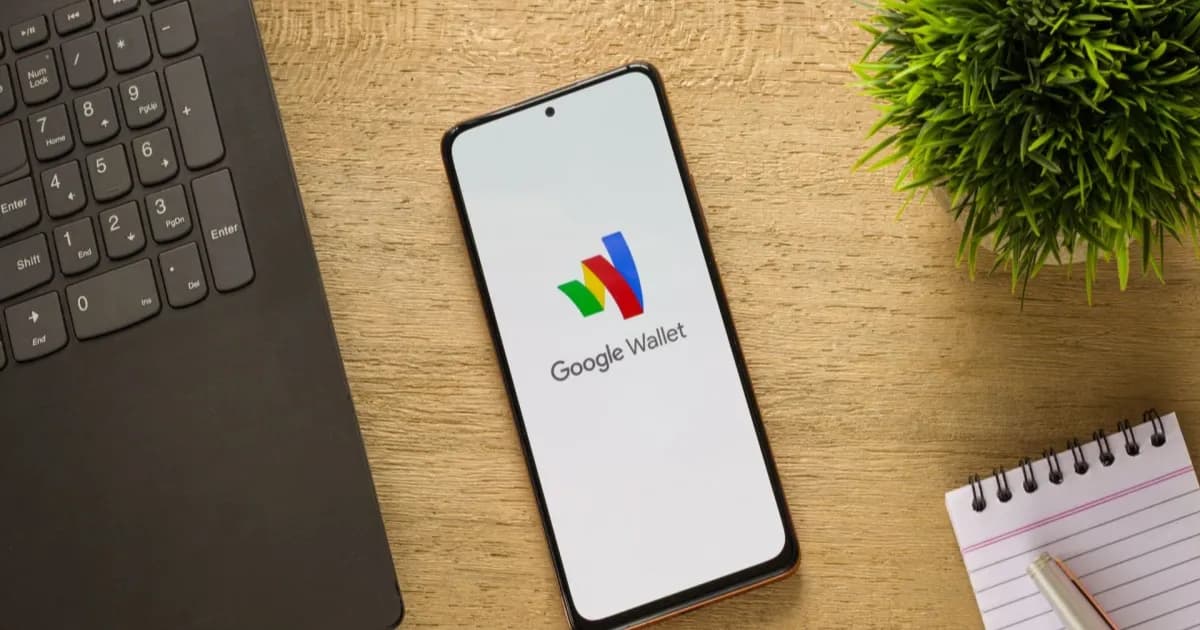 Tampilan antarmuka Google Wallet di layar ponsel Android
