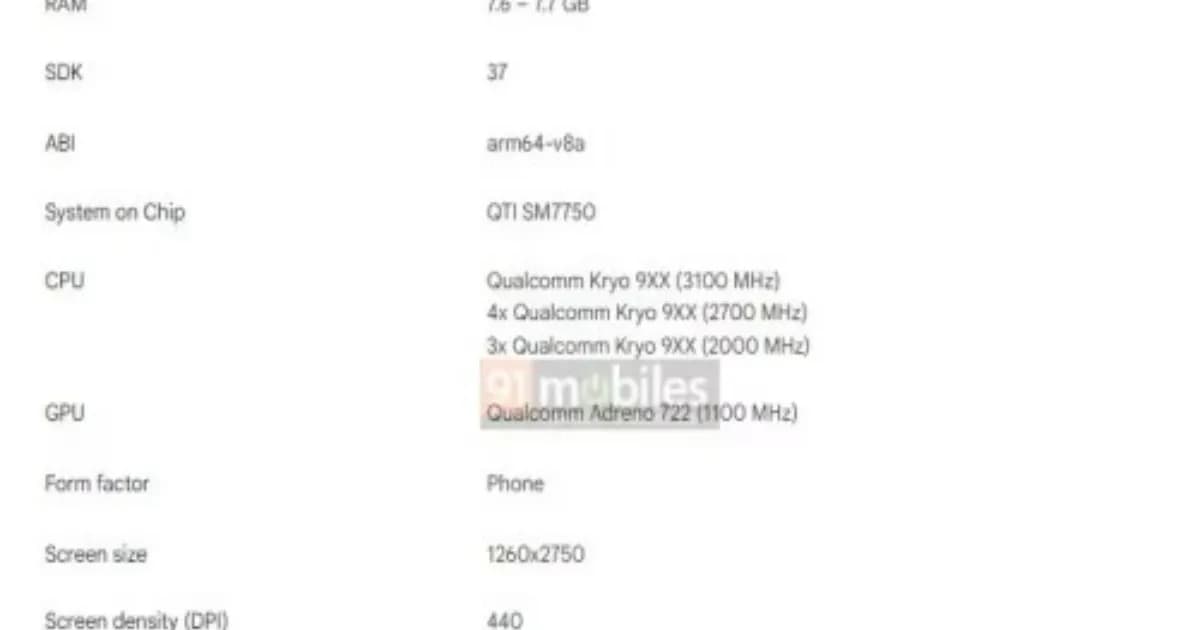 vivo X500 E tampil di Google Play Console dengan layar datar dan kamera punch-hole tengah