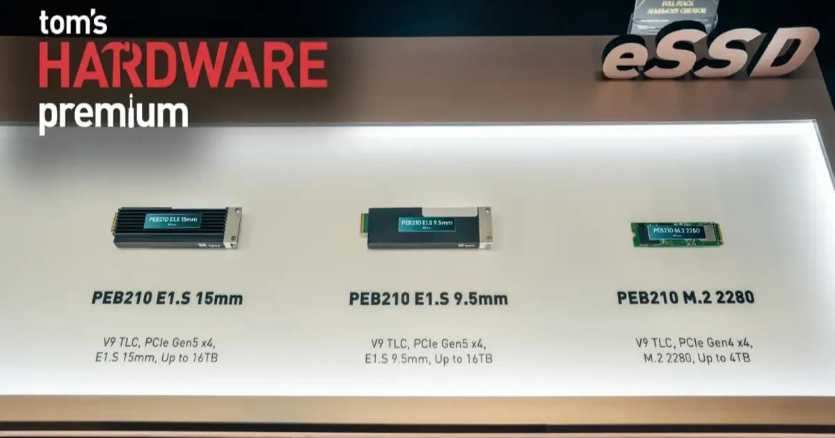 SK hynix PEB210 enterprise SSDs dipamerkan di booth pameran