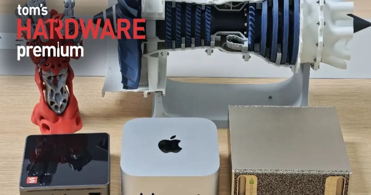 Sipeed MaixStation mini PC beside an Apple Mac mini and an Nvidia DGX Spark on a desk