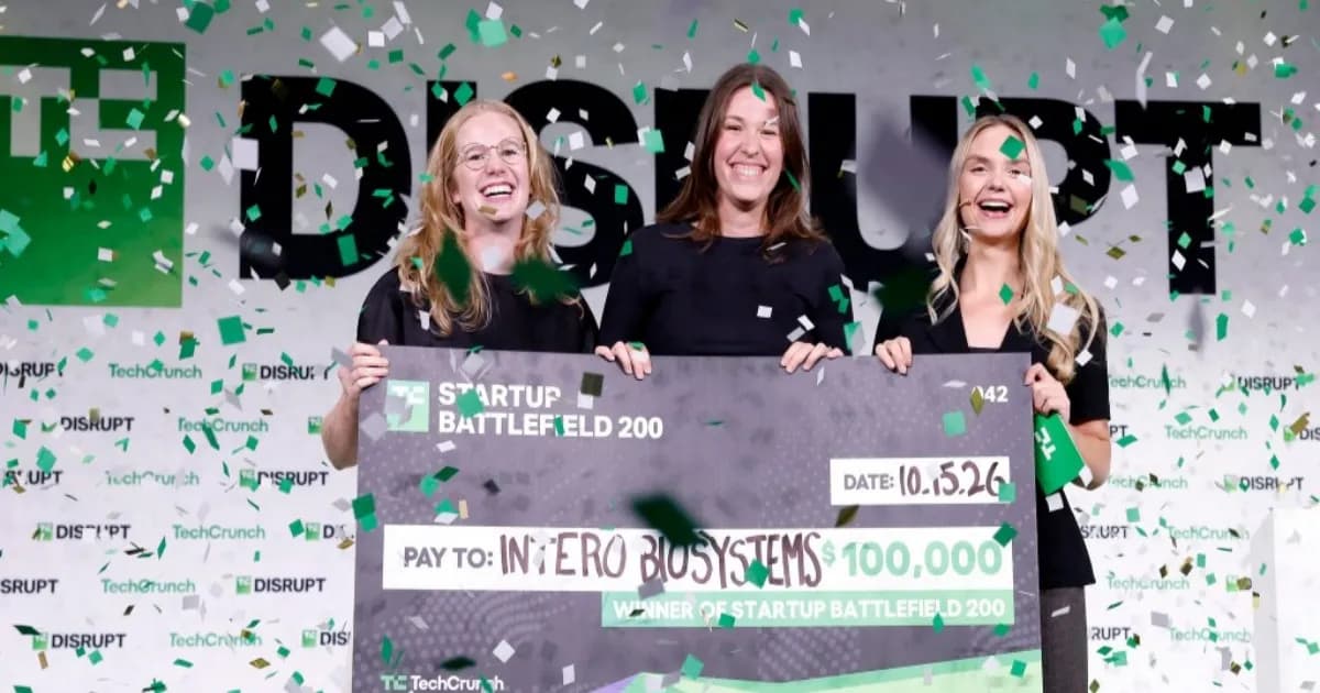 Intero Biosystems memenangi Startup Battlefield TechCrunch Disrupt 2026 di San Francisco