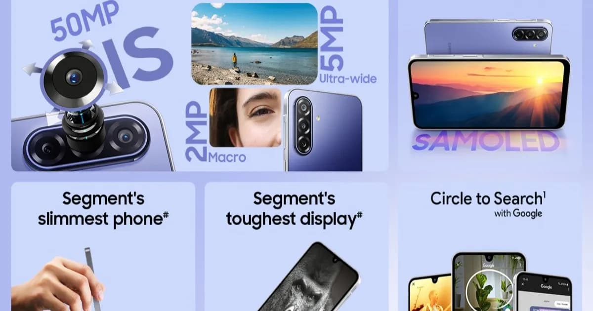 Samsung Galaxy F70 5G dengan layar Super AMOLED dan kamera 50MP OIS akan meluncur di India pada 18 Oktober