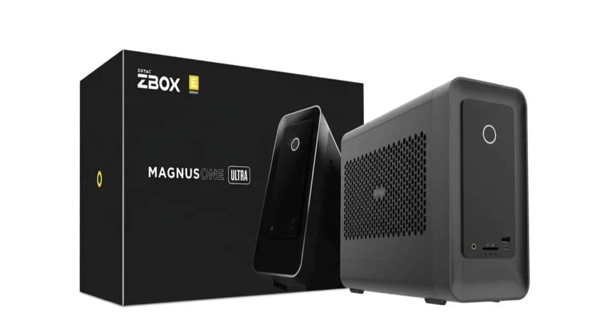 Zotac Magnus One Ultra EU275080C, PC kompak dengan GPU desktop Nvidia GeForce RTX 5080 dan Intel Core Ultra 7 265