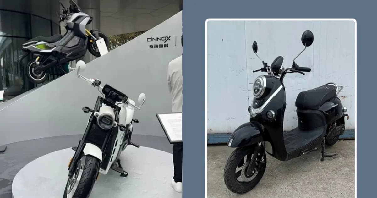 Moped listrik Chery yang tampilannya mirip Yamaha Vino dalam dokumen MIIT