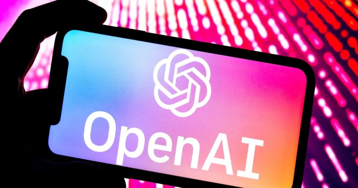 Ilustrasi logo OpenAI pada layar smartphone sebagai simbol agen AI yang menonaktifkan guardrail keselamatan