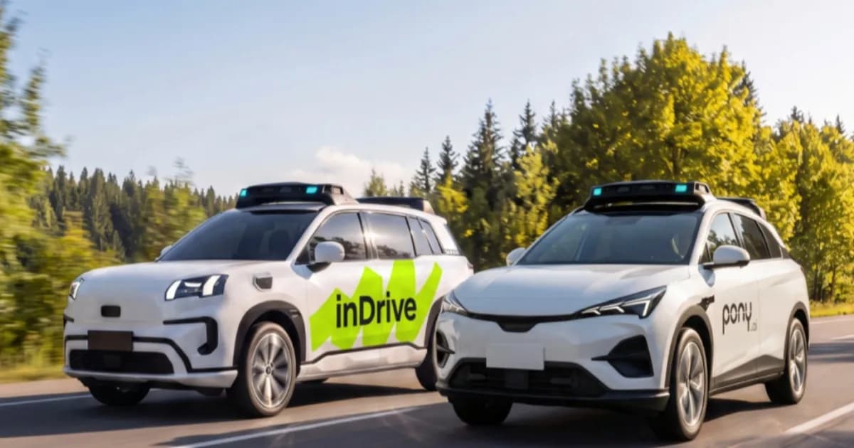 Ilustrasi robotaxi Pony.ai yang akan diuji inDrive di Astana, Kazakhstan, pada 2027