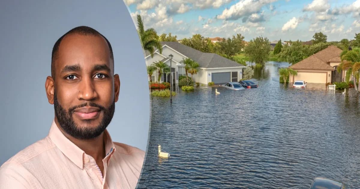 Ilustrasi spatial AI Geolava memprediksi risiko banjir pada aset jalan di Florida