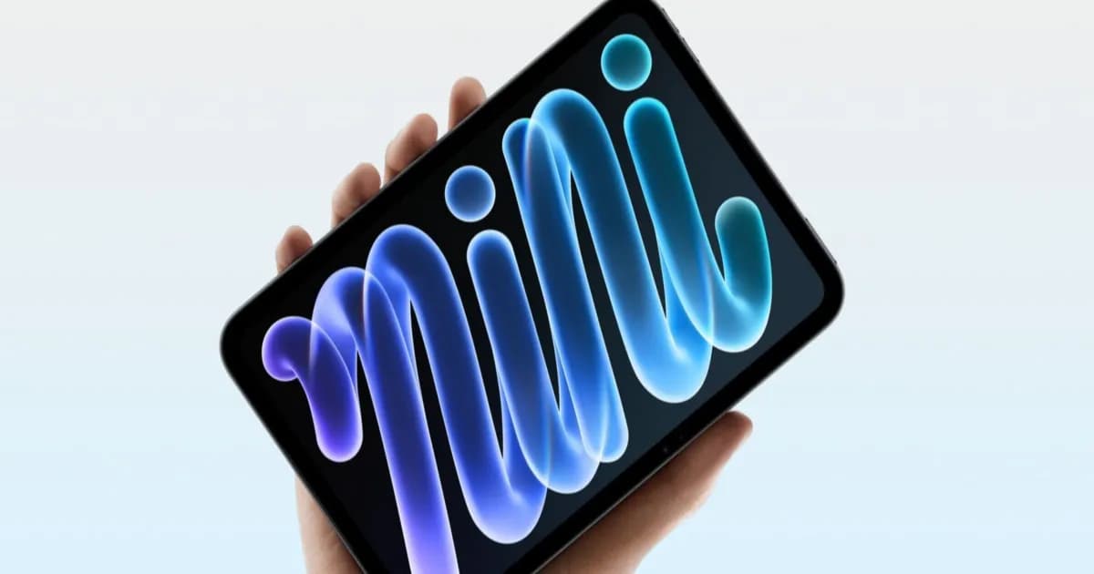 iPad mini 8 dengan layar OLED 8,5 inci dalam warna Midnight dan Starlight