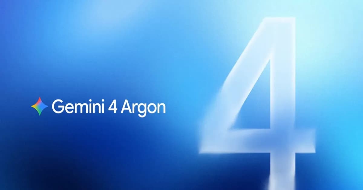 Tampilan model Gemini 4 Argon di aplikasi Gemini pada ponsel