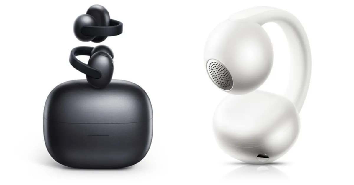 Redmi Clip Neo earbuds model klip dengan warna Zero Black dan Pearl White