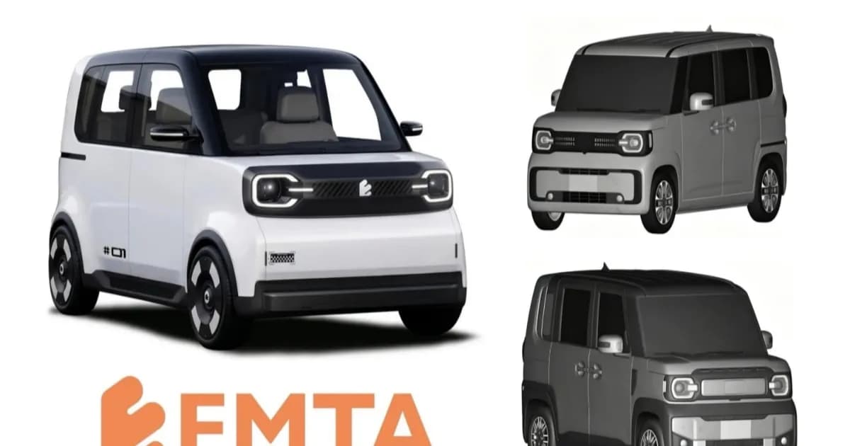 Emta EV K-car hasil joint venture Chery tampil dengan bodi kotak tinggi dalam gambar paten