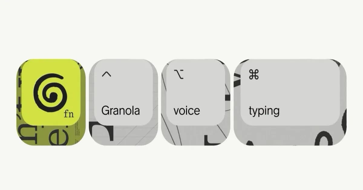 Tampilan fitur voice typing Granola yang mengubah ucapan menjadi teks rapi di aplikasi apa pun