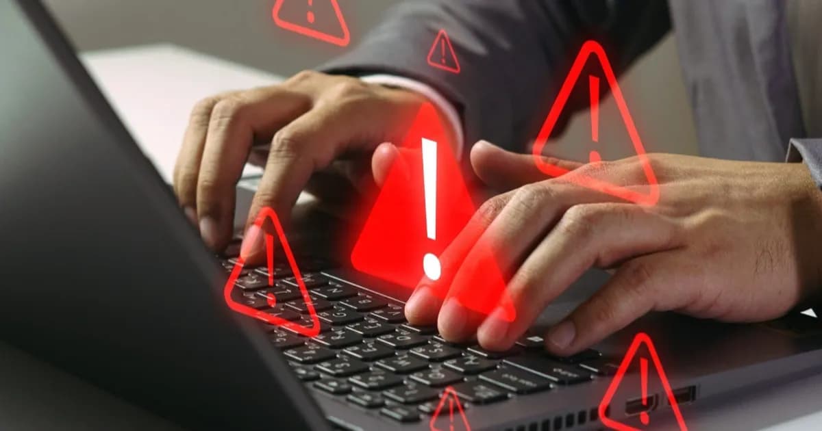 Ilustrasi peringatan keamanan ekstensi Chrome jahat yang membajak mesin pencari