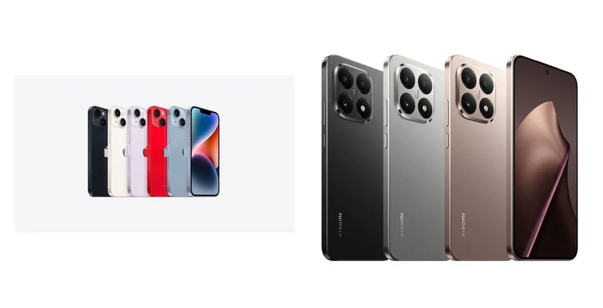 iPhone 14 disandingkan dengan Xiaomi 15T dalam perbandingan spesifikasi