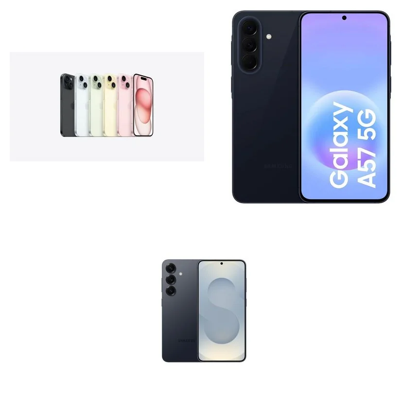 Perbandingan spesifikasi Samsung S25, iPhone 15, dan Samsung Galaxy A57 5G