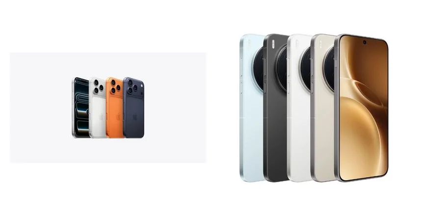 iPhone 17 Pro dan vivo X300 Pro tampak depan