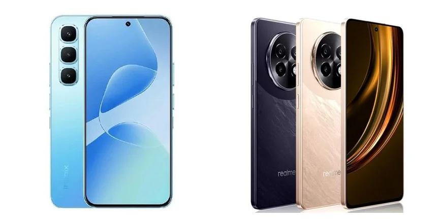 Perbandingan desain Infinix Hot 60 Pro dan realme 13+