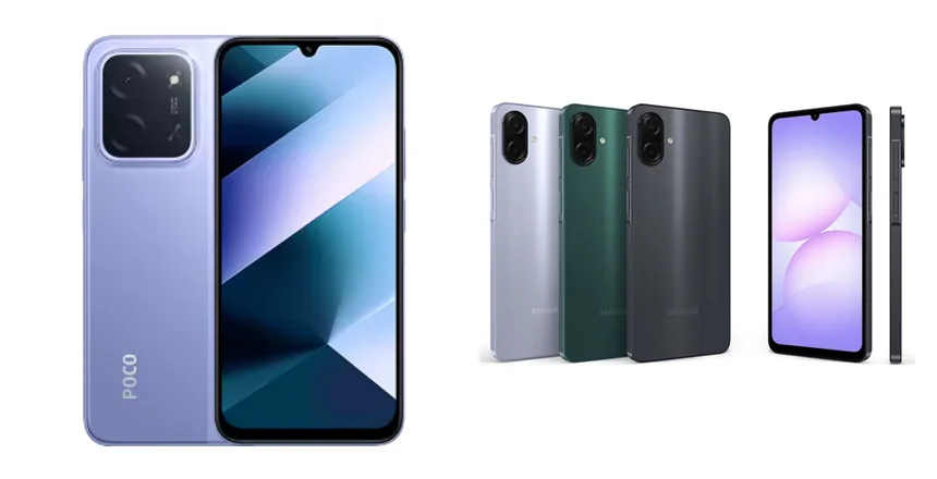 Perbandingan visual smartphone POCO C85 dan Samsung Galaxy A07 4G