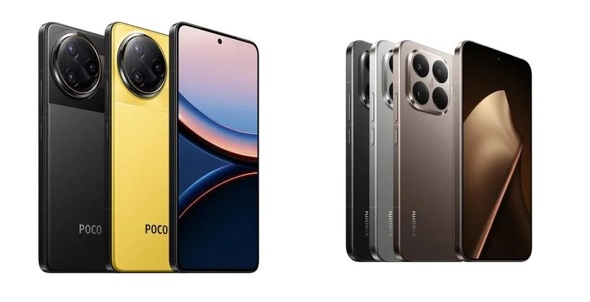 Perbandingan desain dan layar POCO F7 Ultra vs Xiaomi 15T Pro dengan spesifikasi lengkap