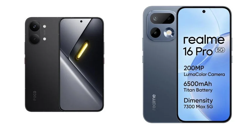 POCO X8 Pro Max vs realme 16 Pro+ 5G