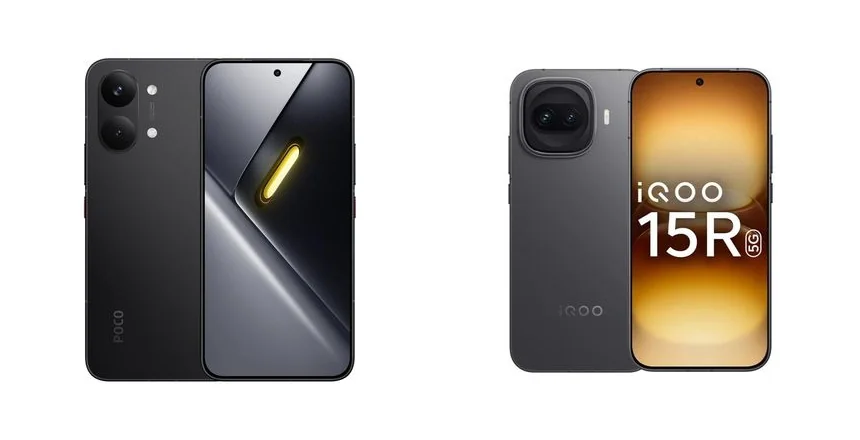 Perbandingan desain POCO X8 Pro Max dan vivo iQOO 15R