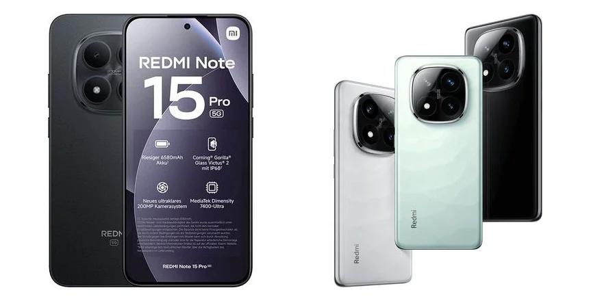 Perbandingan visual smartphone Xiaomi Redmi Note 15 Pro 5G dan Redmi Note 14 Pro+